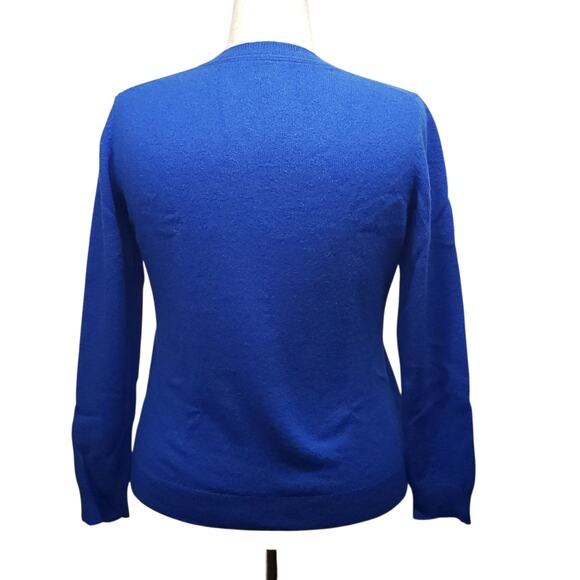 Charter Club Cashmere Sweater XL Blue | Ribbed V-Neck, Lightweight Knit - Picture 2 of 9